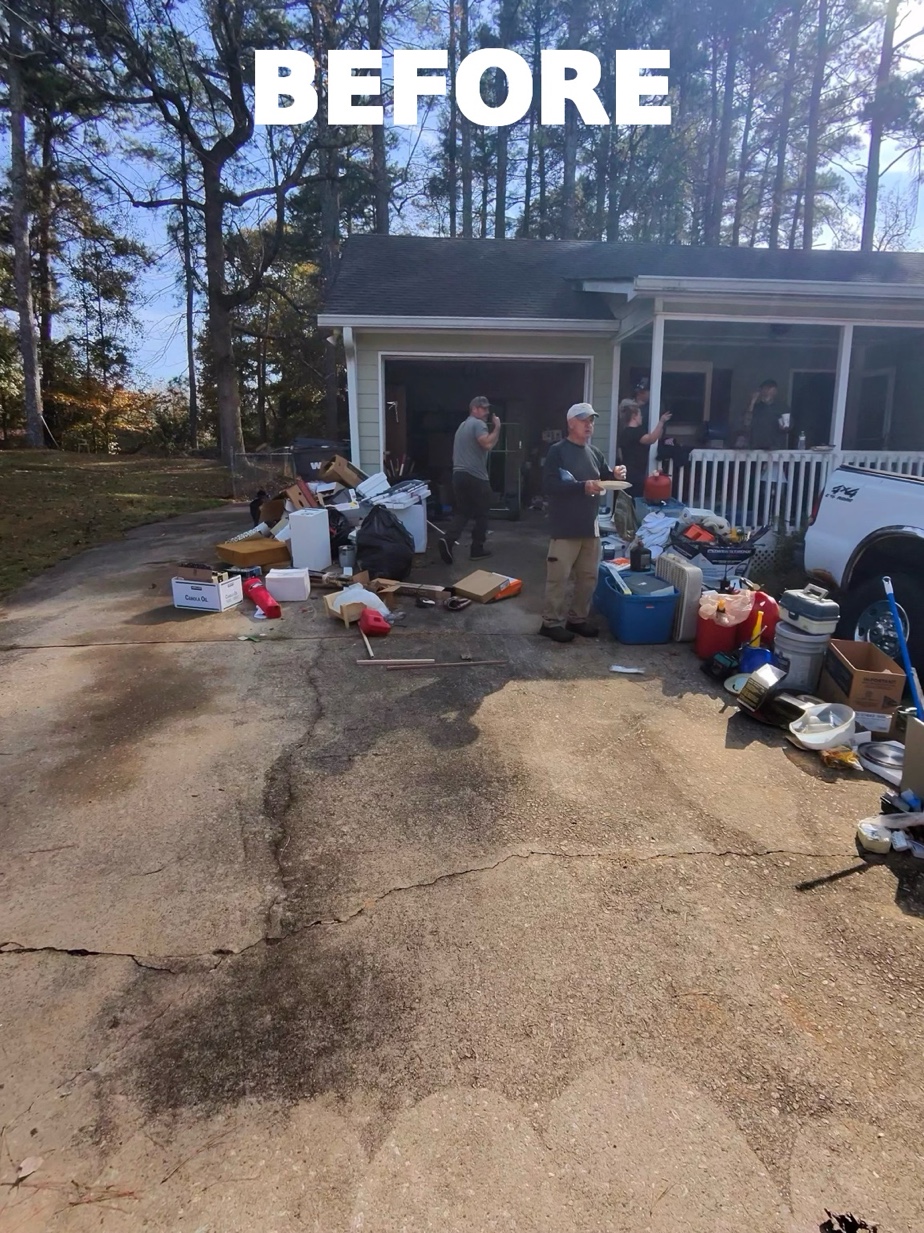 Before - Buzy Bros crew working full estate cleanout Cobb County GA